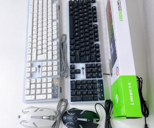 Combo Keyboard + Mouse Limeide GTX350 White công ty (Giả cơ)