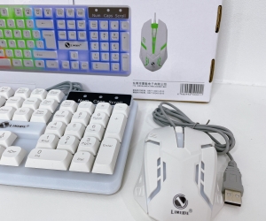 Combo Keyboard + Mouse Limeide GTX350 White công ty (Giả cơ)