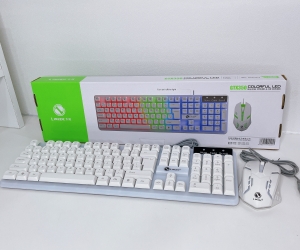 Combo Keyboard + Mouse Limeide GTX350 White công ty (Giả cơ)