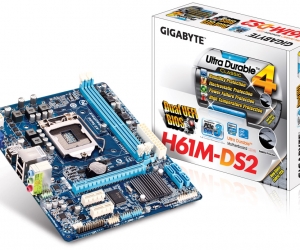 Mainboard SK 1155 GIGABYTE H61M DS2 2.0 Box RENEW (VGA, LAN 1000Mbps, 2 khe RAM DDR3, mATX)