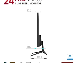 LCD VSP 24'' V2408S Chính hãng Black FV (IPS- VGA, HDMI, 1920x1080, 120Hz, 3 cạnh viền mỏng, Kèm cáp HDMI, Treo tường, BH36T)