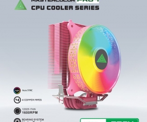 Tản nhiệt khí CPU VSP 4 ống đồng PRO4 LED ARGB 1 Fan 12cm Hồng FV