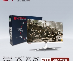 LCD 23.8'' VSP V2408S Chính hãng Black (IPS - VGA, HDMI, 1920x1080, 75Hz, 3 cạnh viền mỏng, Kèm cáp HDMI, Treo tường) (Liên hệ nhân viên kinh doanh để được giá tốt hơn)