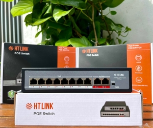 SWITCH POE HIỆU HTLINKHT-82FP-V2 10/100M 8P +2P 135W UPLINK