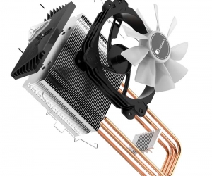 Tản nhiệt khí CPU 4 ống đồng JONSBO CR-1000 Black 1 fan 12cm LED Đa năng (PWM 4PIN, 115x/1200/1700/FM2+/FM2/FM1/AM4/AM3+/AM3/AM2+/AM2)