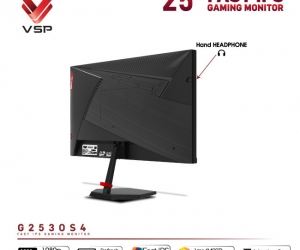 LCD VSP 25'' G2530S4 Gaming Chính hãng Black FV (Fast IPS, HDMI, 1920x1080, 300Hz, 3 cạnh viền mỏng, Kèm cáp HDMI, Treo tường, BH36T) + ( Tặng Combo FD IK7300)