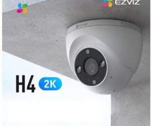 Camera IP Wifi EZVIZ H4 2K (3MP) bán cầu thông minh Chính hãng FV (Dome, 2304 * 12960 với khung hình đầy đủ 30fps, đàm thoại 2 chiều, Có màu 24/24, Kèm nguồn 12V, Có LAN) 