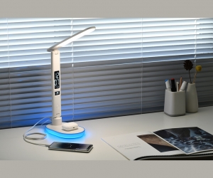 Đèn để bàn Led WILIT UL-U20 Đa năng Black/White (Đồng hồ điện tử, báo thức, nhiệt kế)