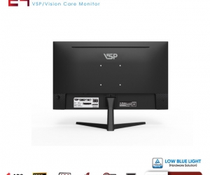 LCD VSP 24'' V2408S Chính hãng Black FV (IPS- VGA, HDMI, 1920x1080, 120Hz, 3 cạnh viền mỏng, Kèm cáp HDMI, Treo tường, BH36T) + (TẶNG MOUSE Q1)