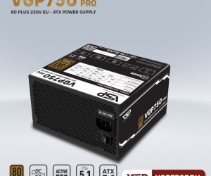 Nguồn VSP VGP750BRU PRO 750W 80PLUS BRONZE 230V EU Chính Hãng ( 2x4+4pin, 4x6+2pin,12 + 4 pin, Dây dài, Kèm dây nguồn)