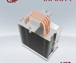 Tản nhiệt khí CPU VSP 4 ống đồng V12 LED ARGB 1 Fan 12cm Trắng FV