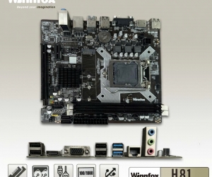 Mainboard SK 1150 Winnfox H81 Chính Hãng FV (VGA, HDMI, LAN 1000Mbps,M.2 NVME, 2 khe RAM DDR3) 