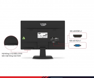  LCD 19.5' VSP VS20(LE2003) Black Chính hãng (TN - VGA, HDMI, 1920x1080, 75Hz, Kèm cáp HDMI)