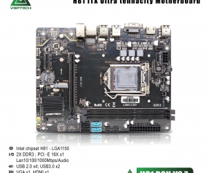 Mainboard SK 1150 VSPTECH H81 B8H-V2.7 Chính hãng FV (VGA, HDMI, LAN 1000Mbps, 2 khe RAM DDR3, M.2 NVMe, mATX) 