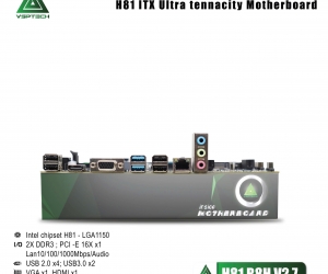 Mainboard SK 1150 VSPTECH H81 B8H-V2.7 Chính hãng FV (VGA, HDMI, LAN 1000Mbps, 2 khe RAM DDR3, M.2 NVMe, mATX) 