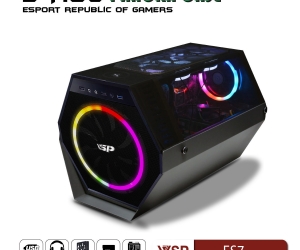 Case VSP E-ROG ES7 Gaming Black FV  (315x450x350mm, Fan đuôi 1x120mm/1x80mm ko kèm, Fan trên 2x120mm ko kèm, Fan trước 1x200mm ko kèm, 1xUSB3.0, 2xUSB2.0, Tản nhiệt 165mm ko kèm)