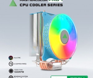 Tản nhiệt khí CPU VSP 4 ống đồng PRO4 LED ARGB 1 Fan 12cm Xanh FV