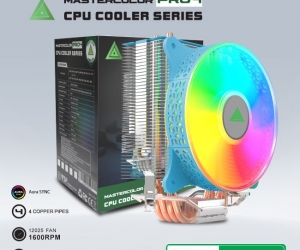 Tản nhiệt khí CPU VSP 4 ống đồng PRO4 LED ARGB 1 Fan 12cm Xanh FV