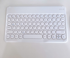 Combo ko dây Keyboard + Mouse bluetooth 10inch (phím tròn) BH12T - White