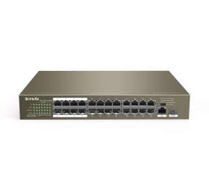 Switch PoE Tenda TEF1126P Chính hãng (với 24 port PoE, 1 port Gigabit 1.0Gbps và 1 port 1G FSP)