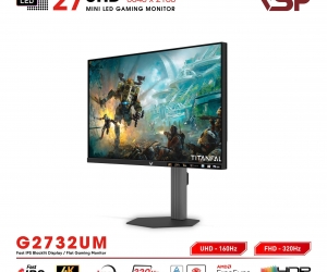 LCD VSP 27'' G2732UM Chính hãng Đen FV (Fast IPS 4K , HDMI, 3840x2160, 160Hz, 1 ms, DCI-P3 99.03%, G-Sync, BH36T) + Tặng ARM H100