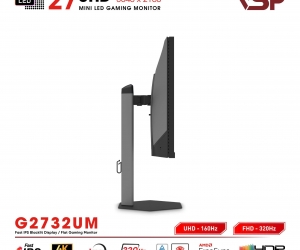 LCD VSP 27'' G2732UM Chính hãng Đen FV (Fast IPS 4K , HDMI, 3840x2160, 160Hz, 1 ms, DCI-P3 99.03%, G-Sync, BH36T) + Tặng ARM H100