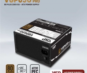 Nguồn VSP VGP650BRU PRO 650W  80PLUS BRONZE 230V EU Chính Hãng ( 2x4+4pin, 2x6+2pin, Dây dài, Kèm dây nguồn)