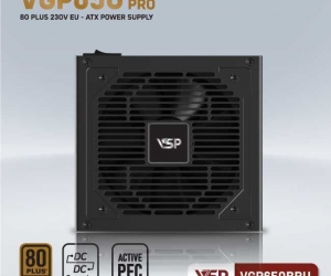 Nguồn VSP VGP650BRU PRO 650W  80PLUS BRONZE 230V EU Chính Hãng ( 2x4+4pin, 2x6+2pin, Dây dài, Kèm dây nguồn)