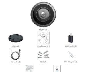 Camera IP Wifi EZVIZ CS-E4P(3K+) 6MP Ống kính mắt cá 360°,4 micro đa hướng, đàm thoại rõ ràng,Có Nguồn FV 