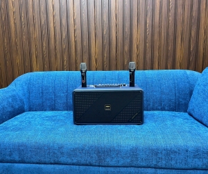 Loa Karaoke Bluetooth KODA FUTURE 86 Blue (800W, 220V, kèm 2 micro ko dây)