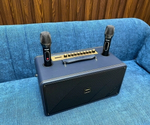 Loa Karaoke Bluetooth KODA FUTURE 86 Blue (800W, 220V, kèm 2 micro ko dây)