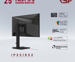 LCD 25'' VSP IP2518S2 Black Màn hình phẳng chính hãng ( HDMI, 1920 x 1080, 180Hz, Kèm Cáp HDMI)