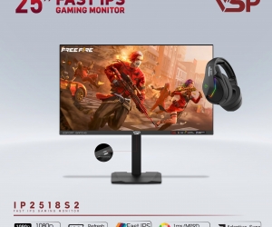 LCD 25'' VSP IP2518S2 Black Màn hình phẳng chính hãng ( HDMI, 1920 x 1080, 180Hz, Kèm Cáp HDMI)