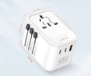 Ổ cắm điện du lịch LDNIO Z8 + Sạc 45w (2 cổng Type-C + USB)