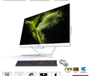 Máy tính để bàn All In One VSP VA240P White FV (Sản phẩm AIO này chưa bao gồm CPU - Ram - SSD)