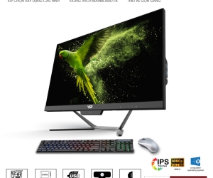 Máy tính để bàn All In One VSP VA240P Black FV (Sản phẩm AIO này chưa bao gồm CPU - Ram - SSD)