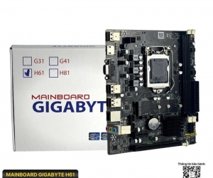 Mainboard SK 1155 GIGA H61 New Công ty (VGA, HDMI, LAN 1000Mbps, M.2 PCIe/NVMe, 2 khe RAM DDR3, BH 36T, Hàng Công ty - Không phải GIGABYTE H61 Chính hãng)