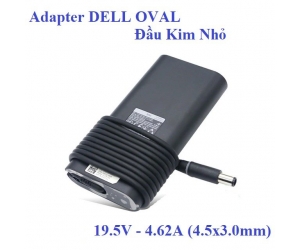 Adapter Apower for DELL 19.5V-4.62A 90W OVAL Đầu kim nhỏ (4.5x3.0 mm, Kèm dây nguồn, Box)