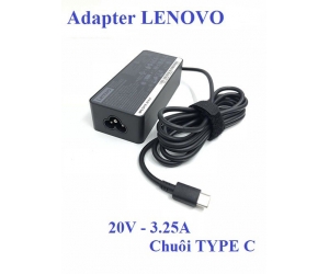 Adapter Apower for LENOVO 20V-3.25A 65W Đầu TYPE-C (Kèm dây nguồn, Full Box) THAY THẾ CHO 20V-2.25A 45W