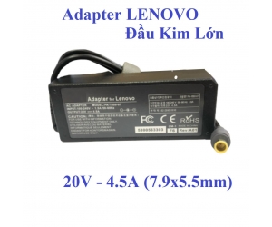 Adapter Apower LENOVO THINKPAD 20V-4.5A Đầu vàng kim lớn (7.9x5.5 mm, Kèm dây nguồn, Box)