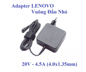 Adapter Apower for LENOVO 20V-4.5A Vuông Đầu nhỏ (4.0x1.35 mm, Kèm dây nguồn, Box)