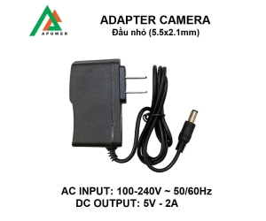 Adapter Camera APOWER 5V-2A Chuyên Camera Đầu Nhỏ (5.5x2.1mm)