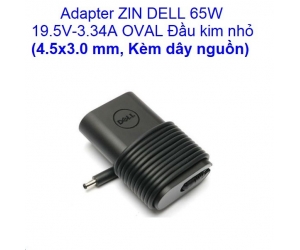 Adapter Apower for DELL 19.5V-3.34A 65W OVAL Đầu kim nhỏ (4.5x3.0 mm, Kèm dây nguồn, Box)