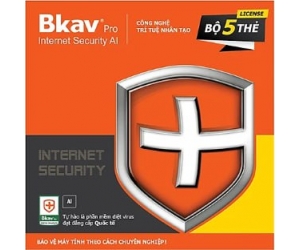 Bản quyền BKAV Pro Internet Security AI 5PC/12T (Chống virus trong thời gian thực, Duyệt Web an toàn, Tường lửa và giám sát mạng, Windows)