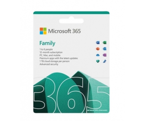 Bản quyền phần mềm Office Microsoft 365 Family 6GQ-00083 12T Chính hãng (Kích hoạt cho 1 tài khoản Microsoft trong 365 ngày, Chia sẻ được cho 5 tài khoản Microsoft khác, Mỗi tài khoản đăng nhập được trên 5 thiết bị) - No box, Key gửi qua Mail