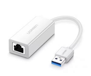 Bộ chuyển đổi USB 3.0 ra LAN Ugreen 20255 tốc độ 10/100/1000Mbps màu trắng 