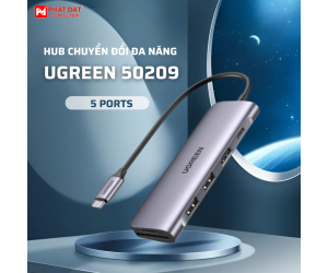 Bộ chuyển đổi USB type-C sang HDMI/ Hub USB 3.0 hỗ trợ sạc cổng USB-C chính hãng Ugreen 50209 