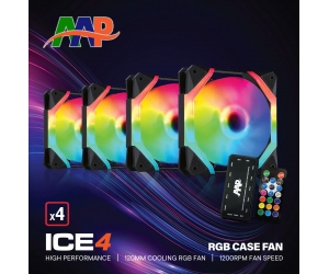 Bộ kit 4 Fan Led RGB + Hub AAP ICE4