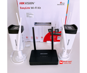 Bộ KIT Camera IP Wifi 2.0Mp HIKVISION DS-J142I/NKS422W0H,Đầu Ghi Hỗ trợ dùng thẻ nhớ Micro SD lên đến 512GB.Chính Hãng