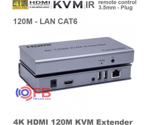 Bộ nối dài HDMI ra LAN 120m FB-Link 4K có adapter (Hỗ trợ điều khiển)